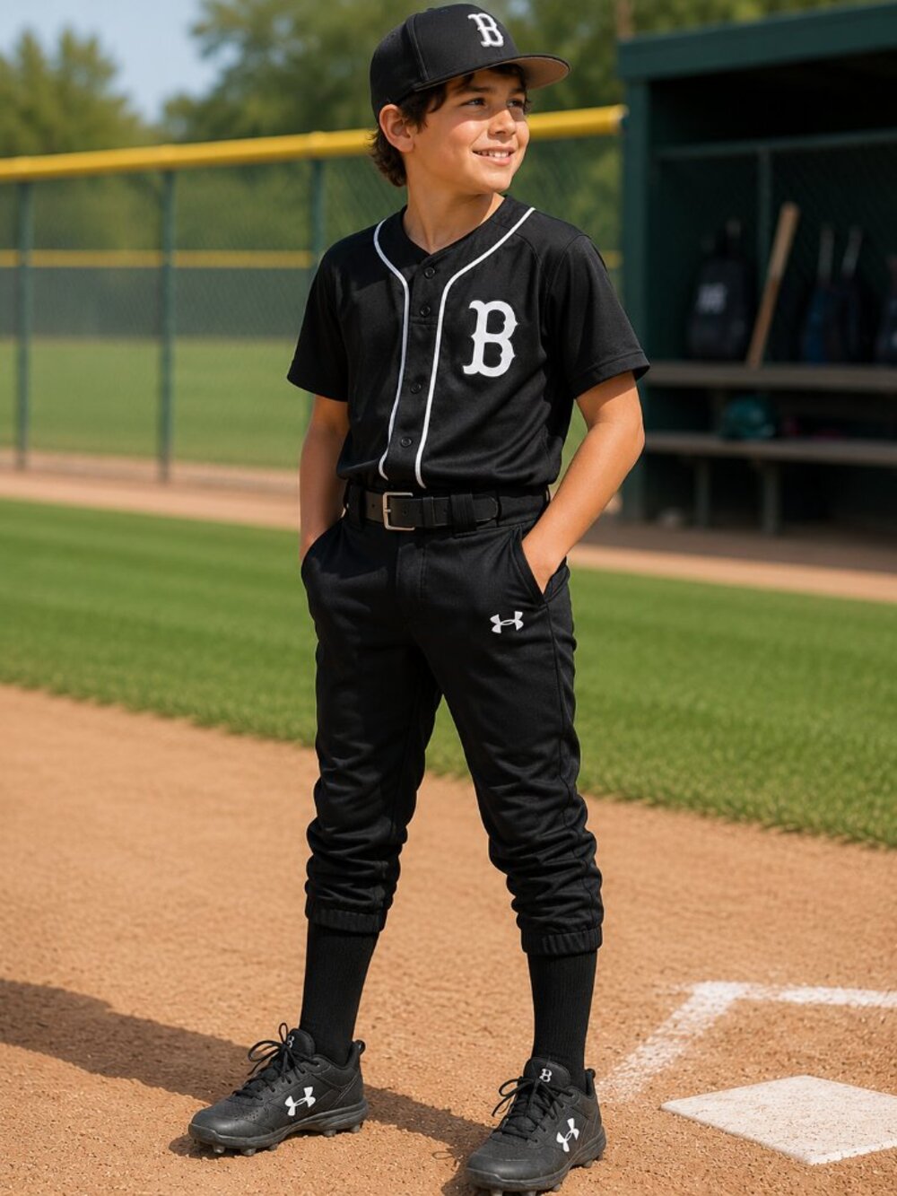 Under Armour Youth Utility Baseball Pants Black Cropped Athletic Pants YM/JM